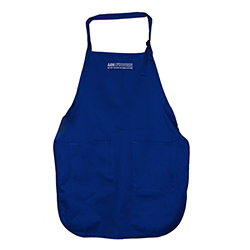 Royal blue apron with AAW logo